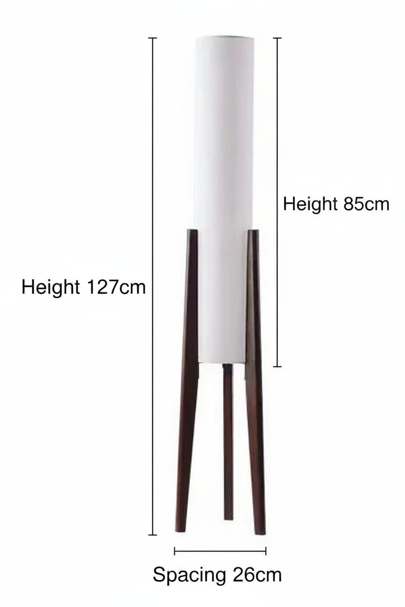 Nordic Wood Floor Lamp – Modern LED Standing Light for Living Room & Bedroom