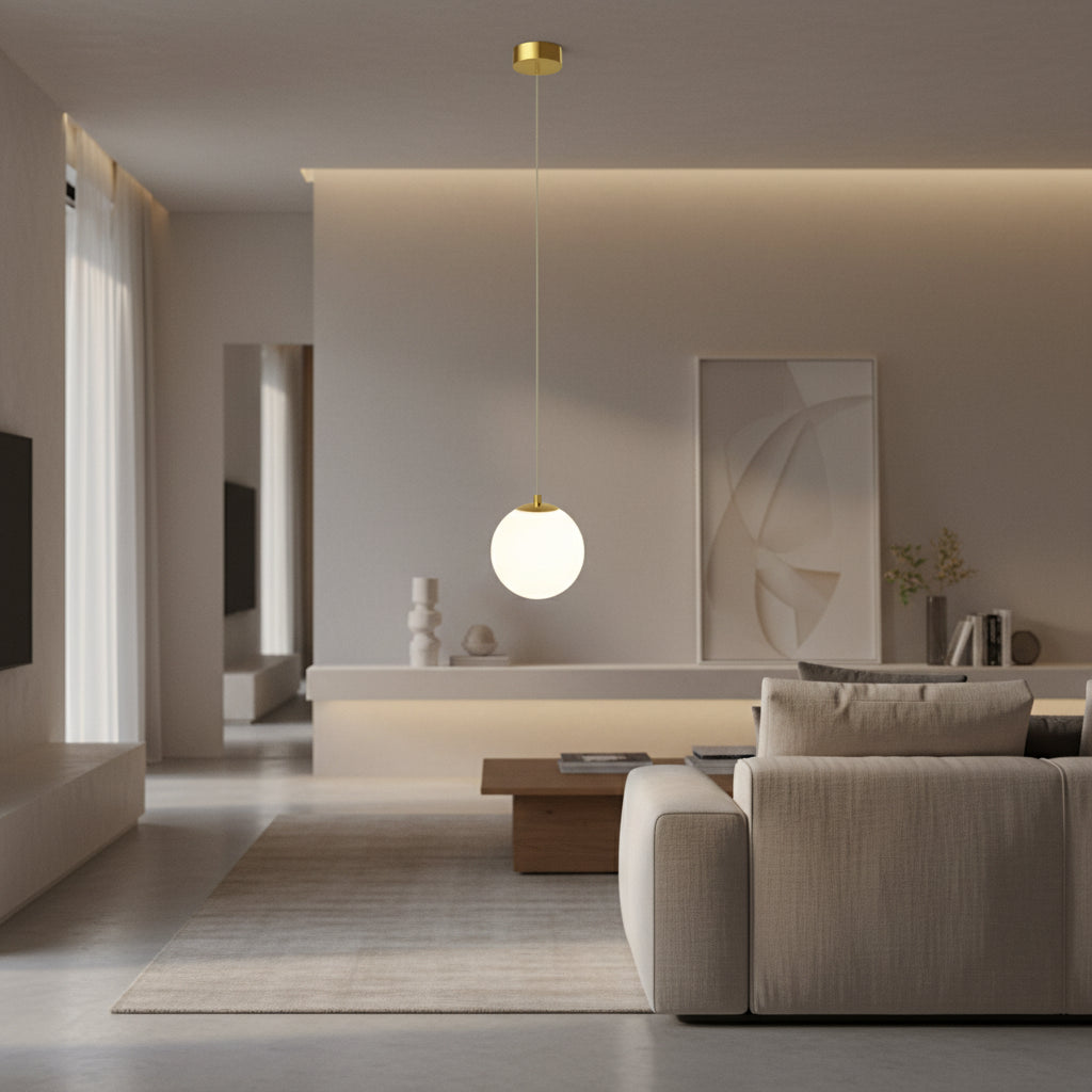 Glass LED Pendant Light – Modern Dining Room Hanging Lamp
