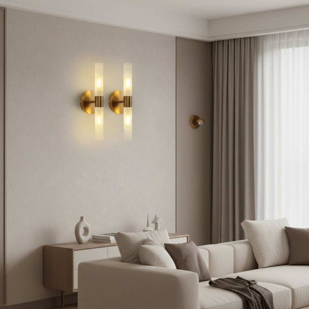 Modern White Glass LED Wall Lamp – Decorative Ambient Wall Light