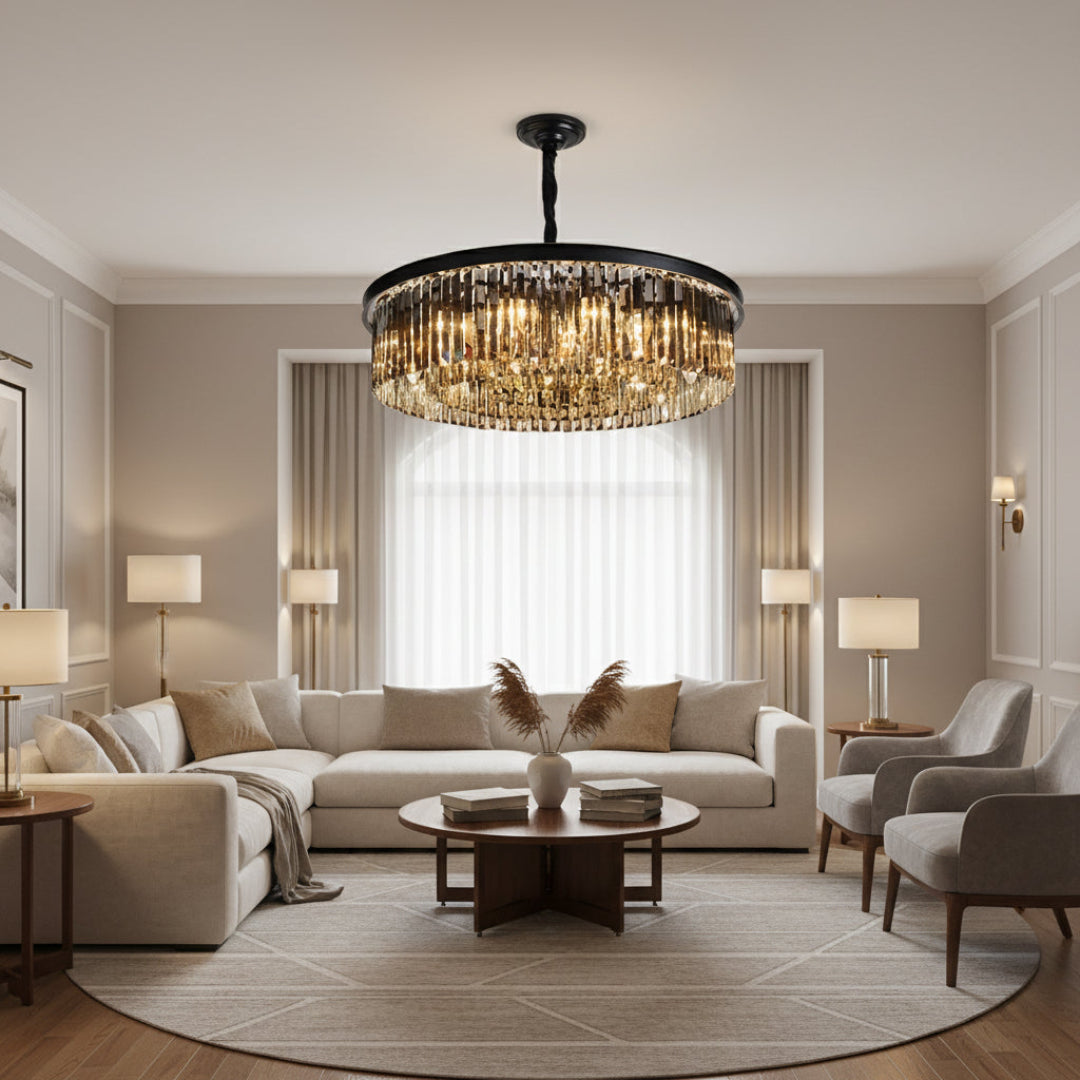Nordic Crystal LED Chandelier – Modern Ceiling Light