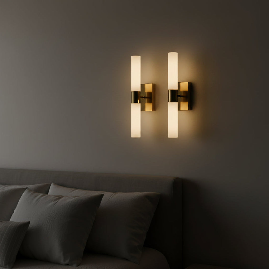 Modern White Glass LED Wall Lamp – Decorative Ambient Wall Light