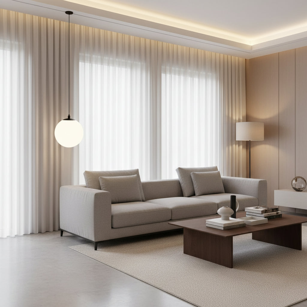 Glass LED Pendant Light – Modern Dining Room Hanging Lamp