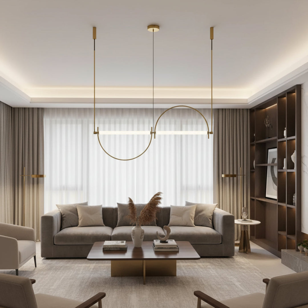 Linear LED Chandelier – Minimalist Pendant Light