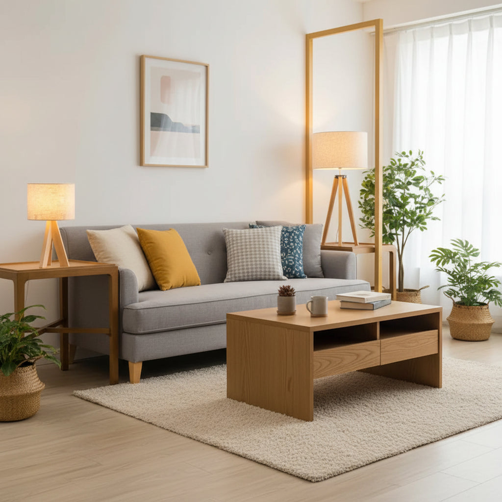 Wooden Table Lamp – Nordic Bedside Light