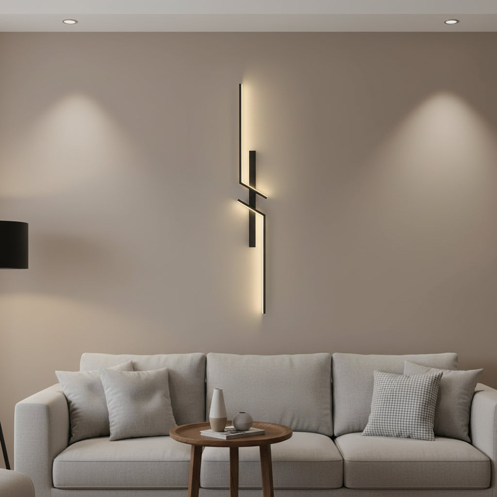 Modern LED Wall Lamp – Slim Strip Light with Remote Dimming for Bedroom & Living Room
