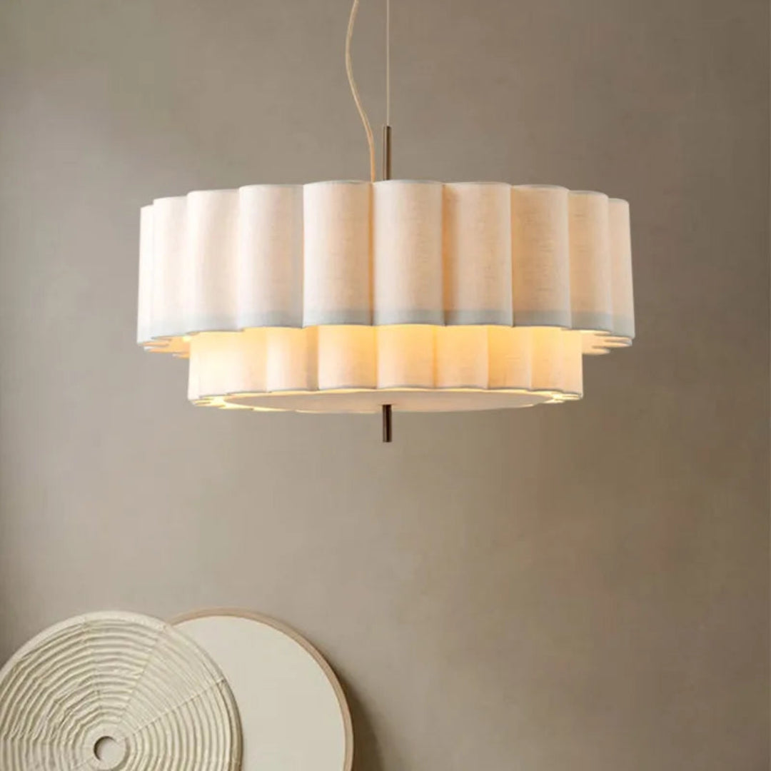 Linen Pendant Light – Modern Retro Chandelier