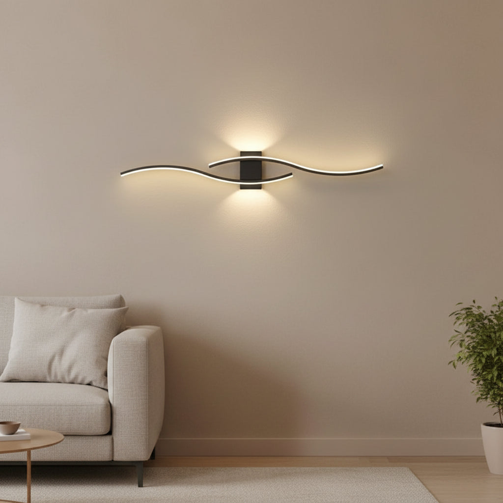 Modern LED Wall Lamp – Slim Strip Light with Remote Dimming for Bedroom & Living Room