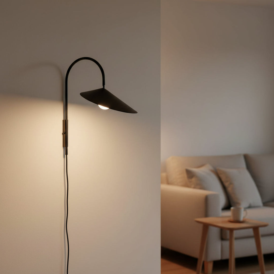 Danish Wall Sconce – Modern Scandinavian Bedside Wall Lamp