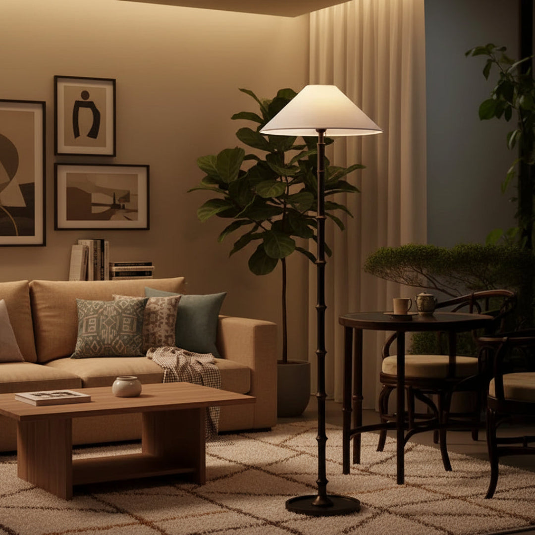 Bamboo Floor Lamp – Wabi-Sabi Vintage Design