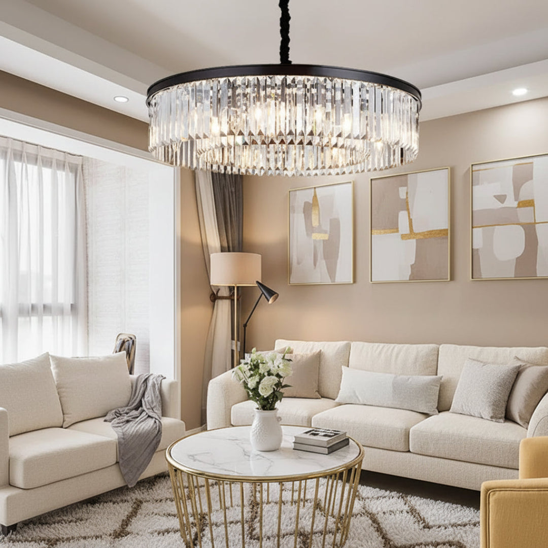 Nordic Crystal LED Chandelier – Modern Ceiling Light