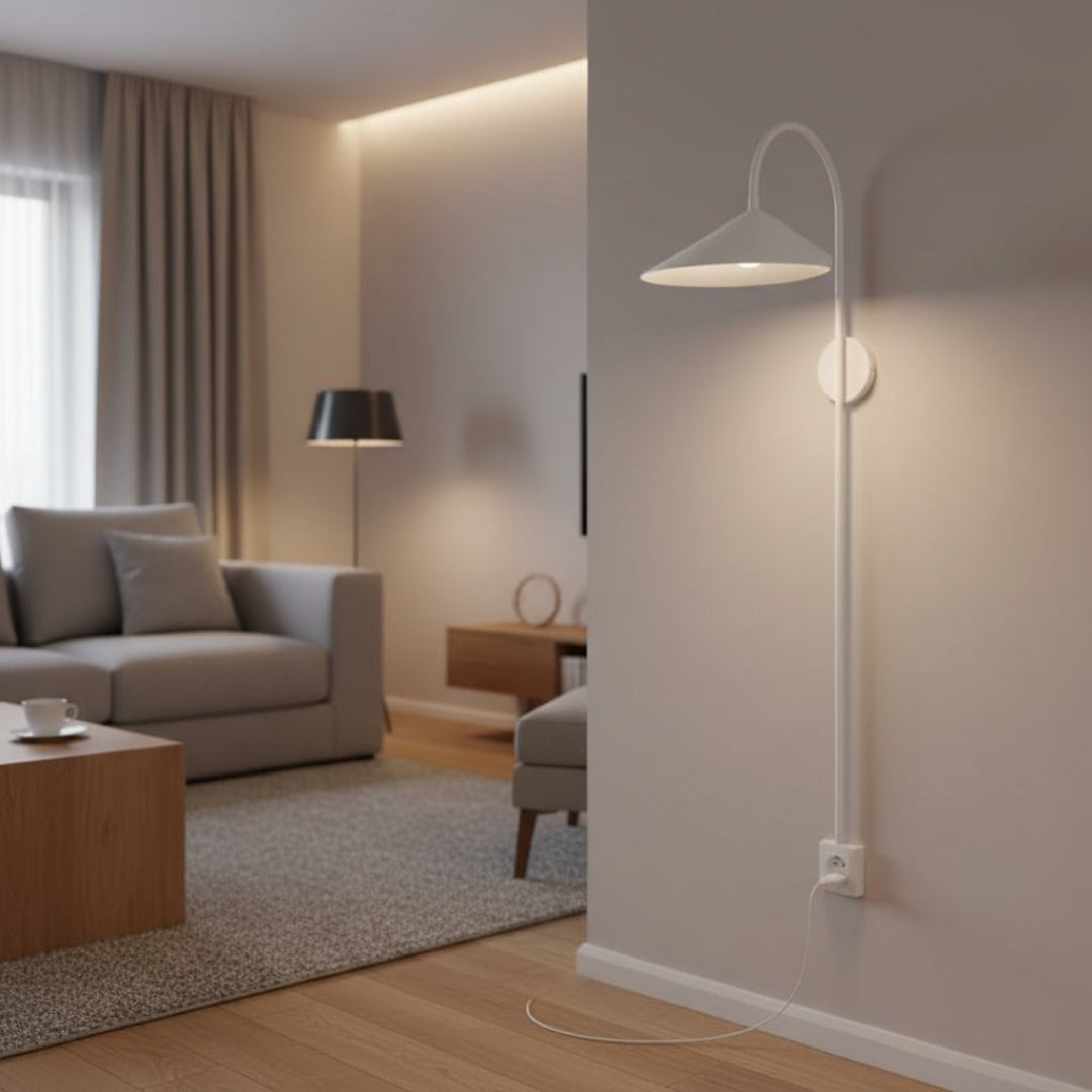 Danish Wall Sconce – Modern Scandinavian Bedside Wall Lamp