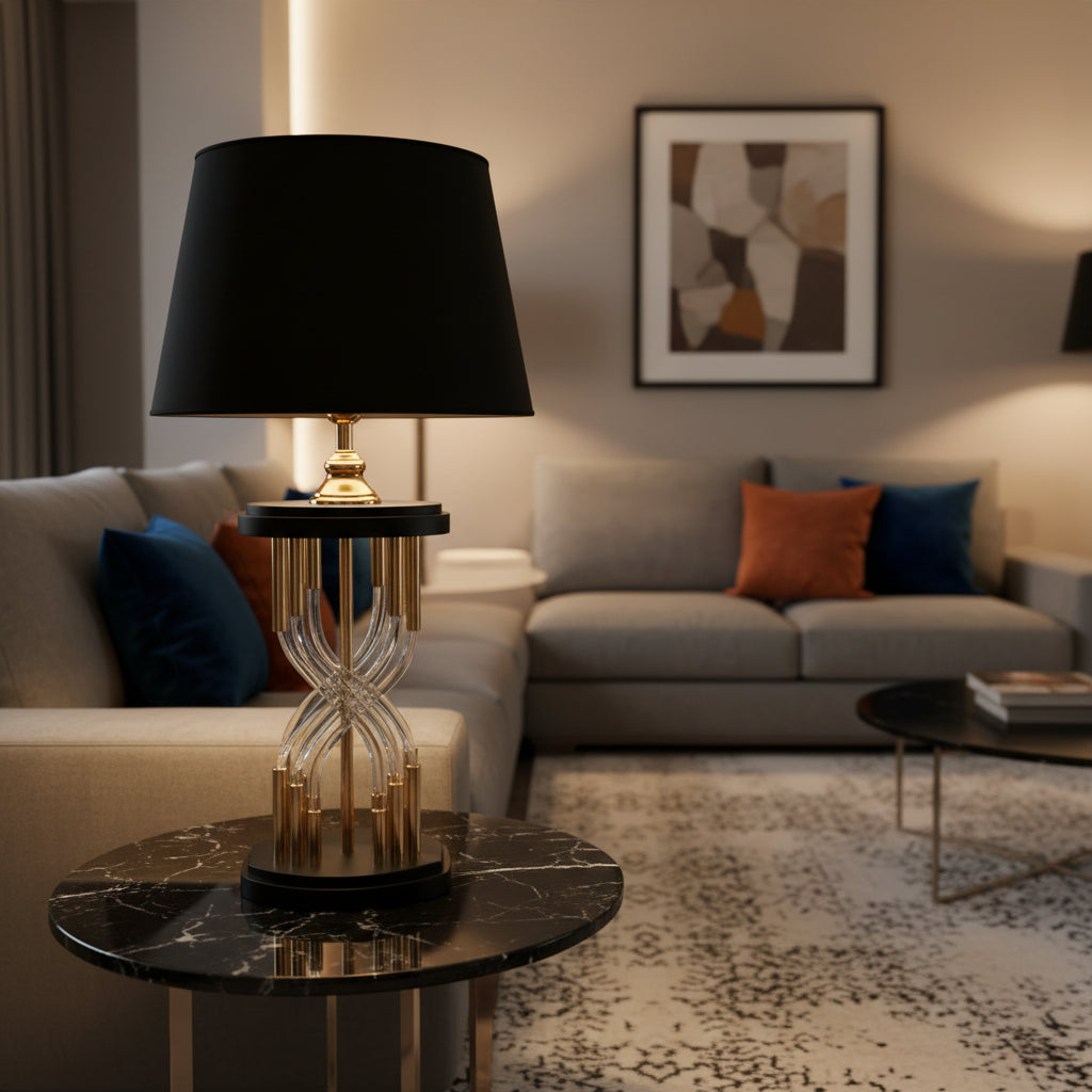 Nordic Table Lamp – Fabric Shade LED Light