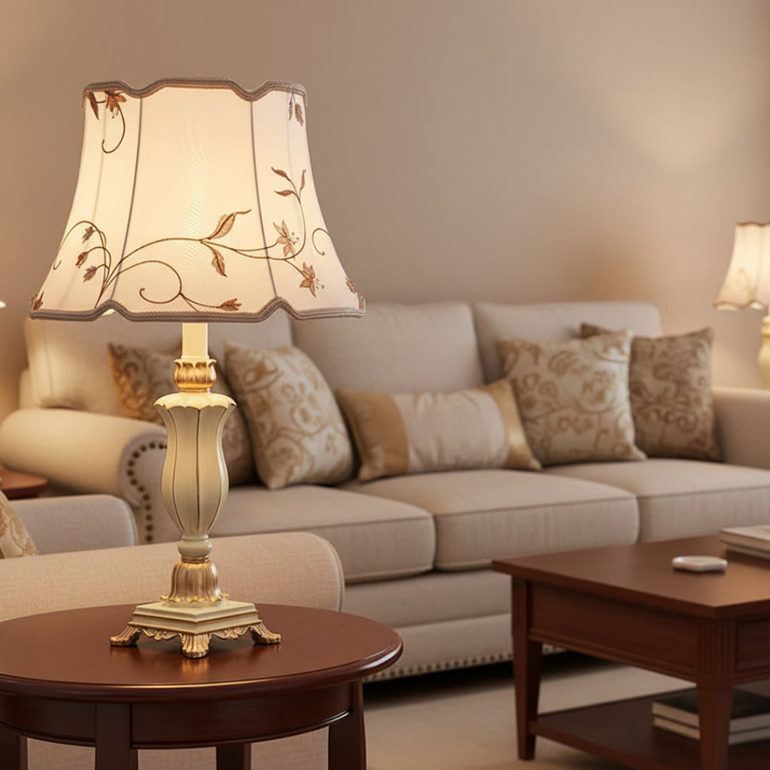 Nordic Fabric Bedside Table Lamp – Modern Hotel Style Desk Light