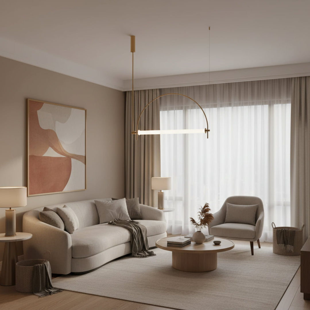 Linear LED Chandelier – Minimalist Pendant Light