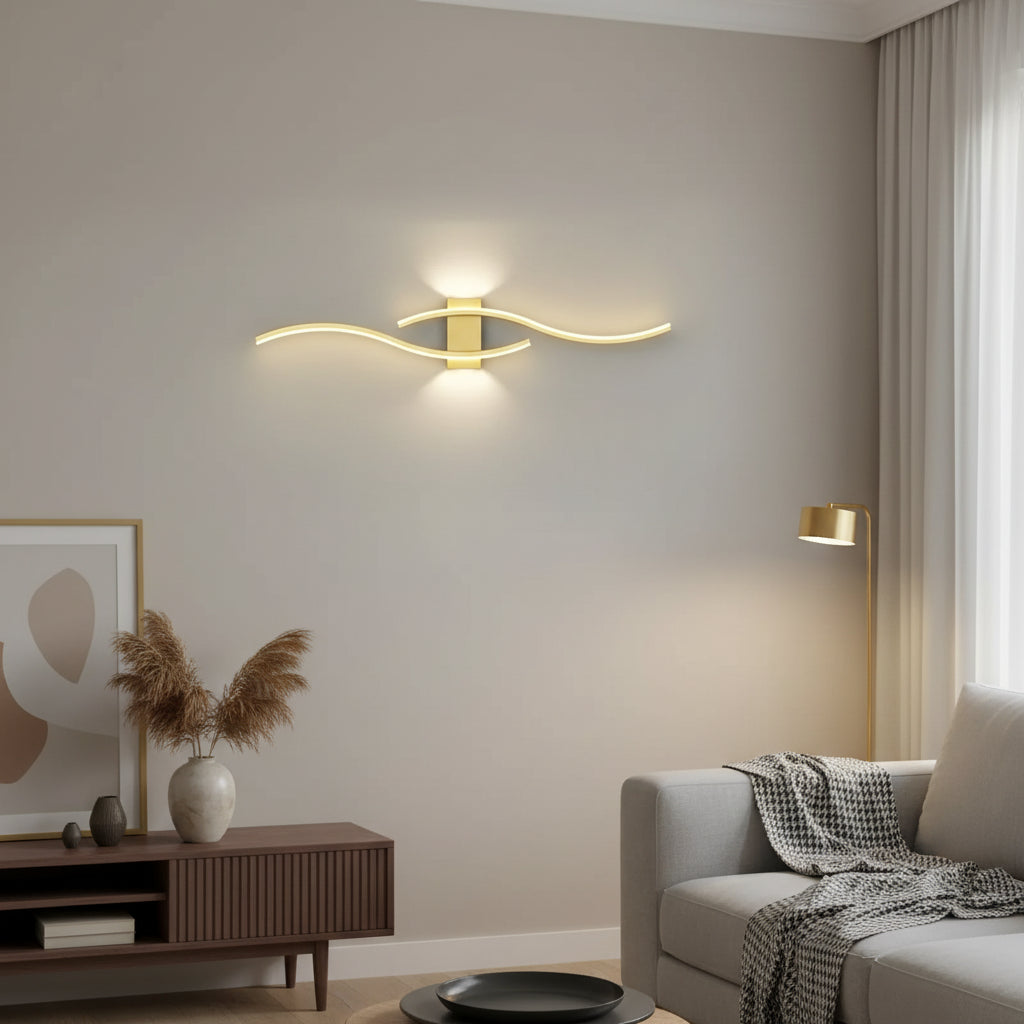 Modern LED Wall Lamp – Slim Strip Light with Remote Dimming for Bedroom & Living Room
