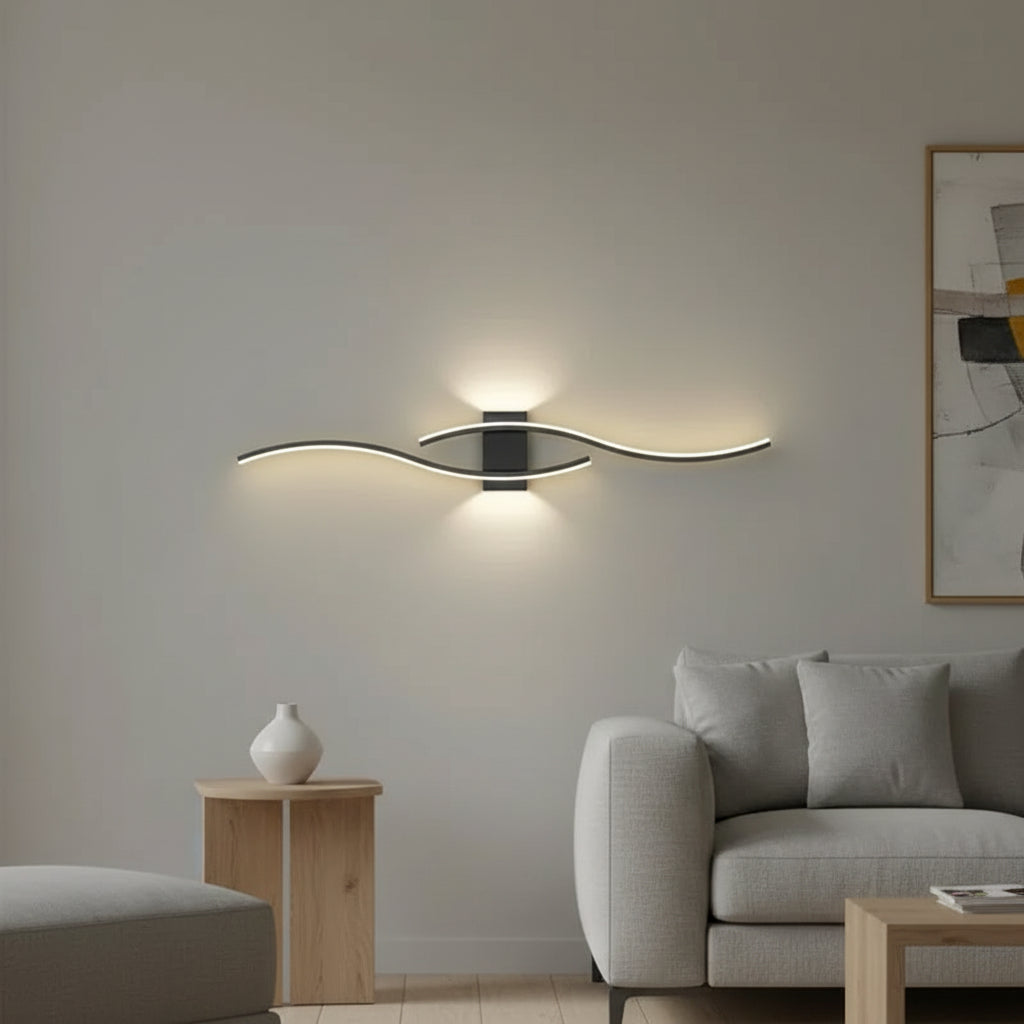 Modern LED Wall Lamp – Slim Strip Light with Remote Dimming for Bedroom & Living Room