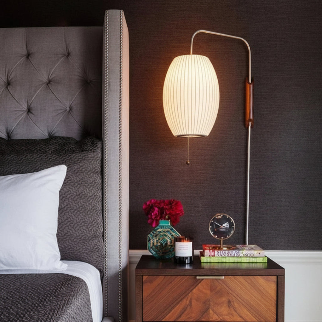 Italian Design Wall Lamp – Modern Silk Sconce