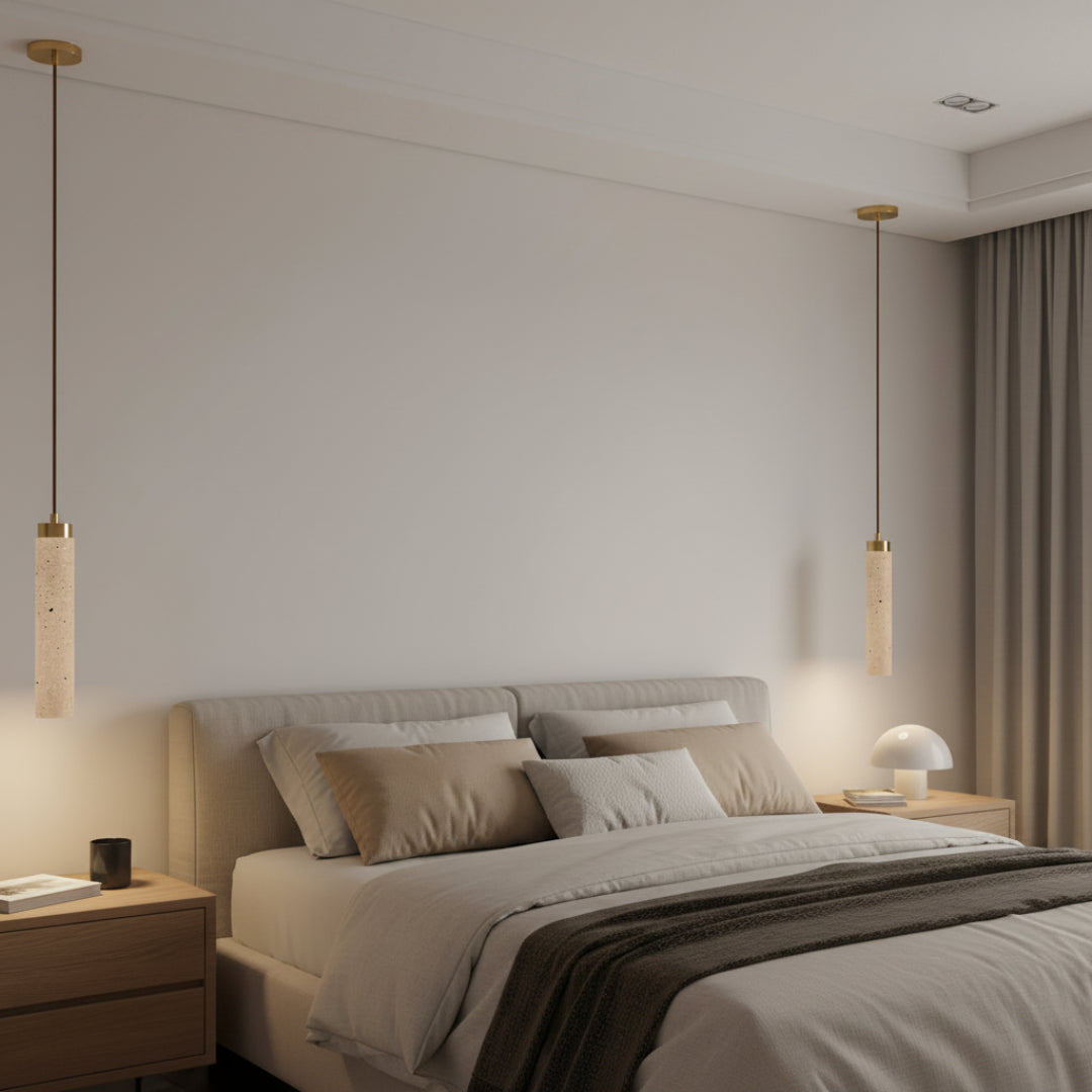 Stone LED Pendant Light – Slim Linear Design