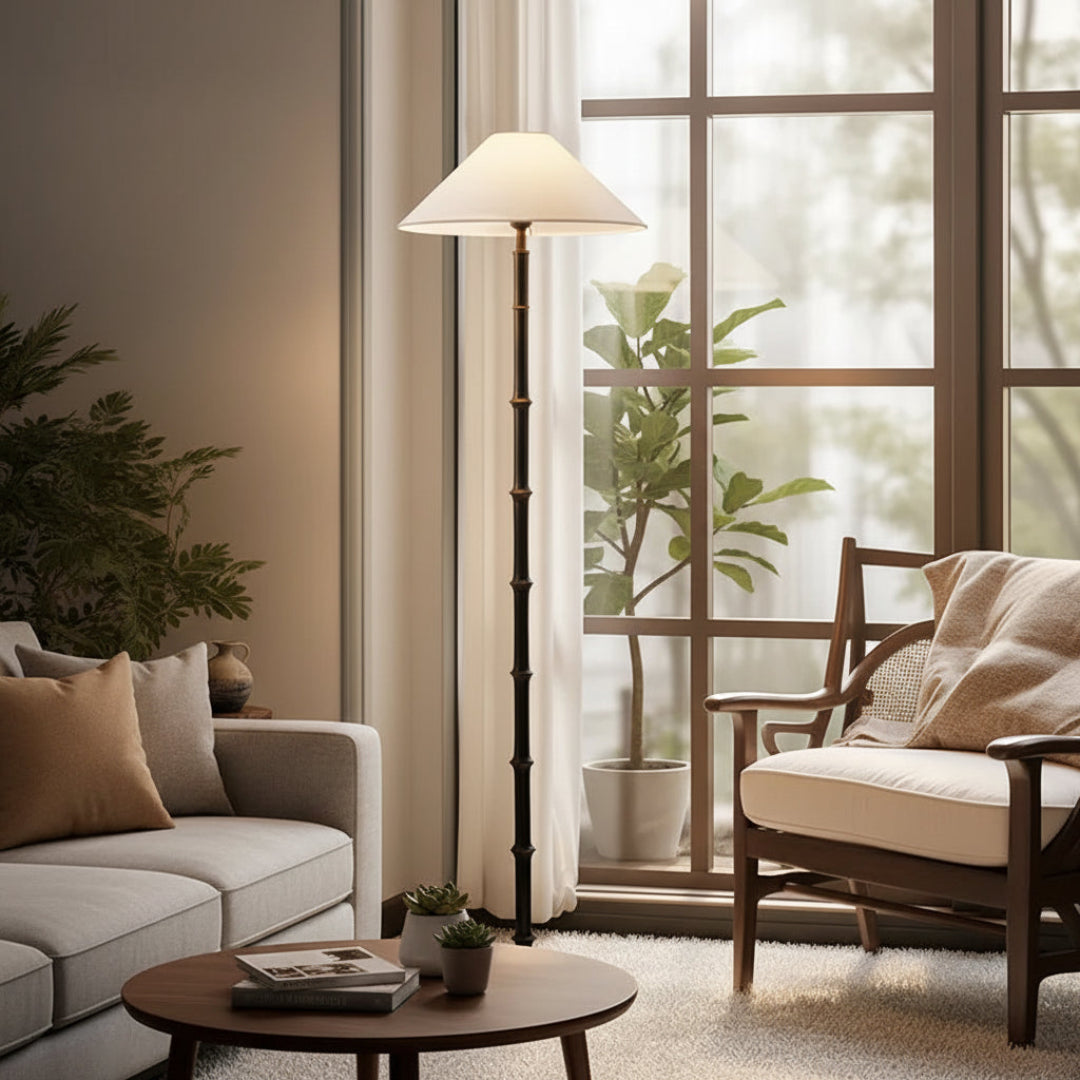 Bamboo Floor Lamp – Wabi-Sabi Vintage Design