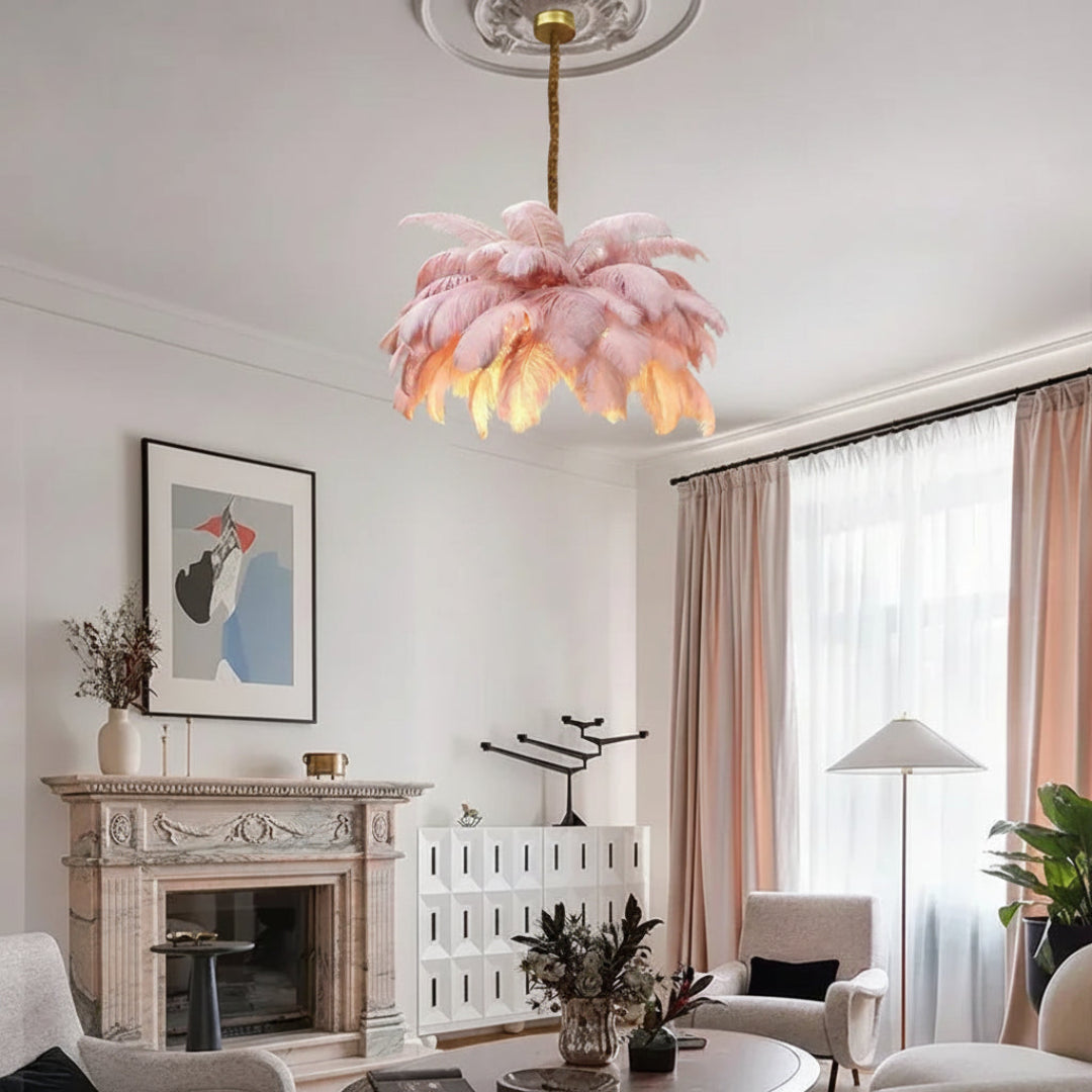 Feather Chandelier Ceiling Light – LED Pendant