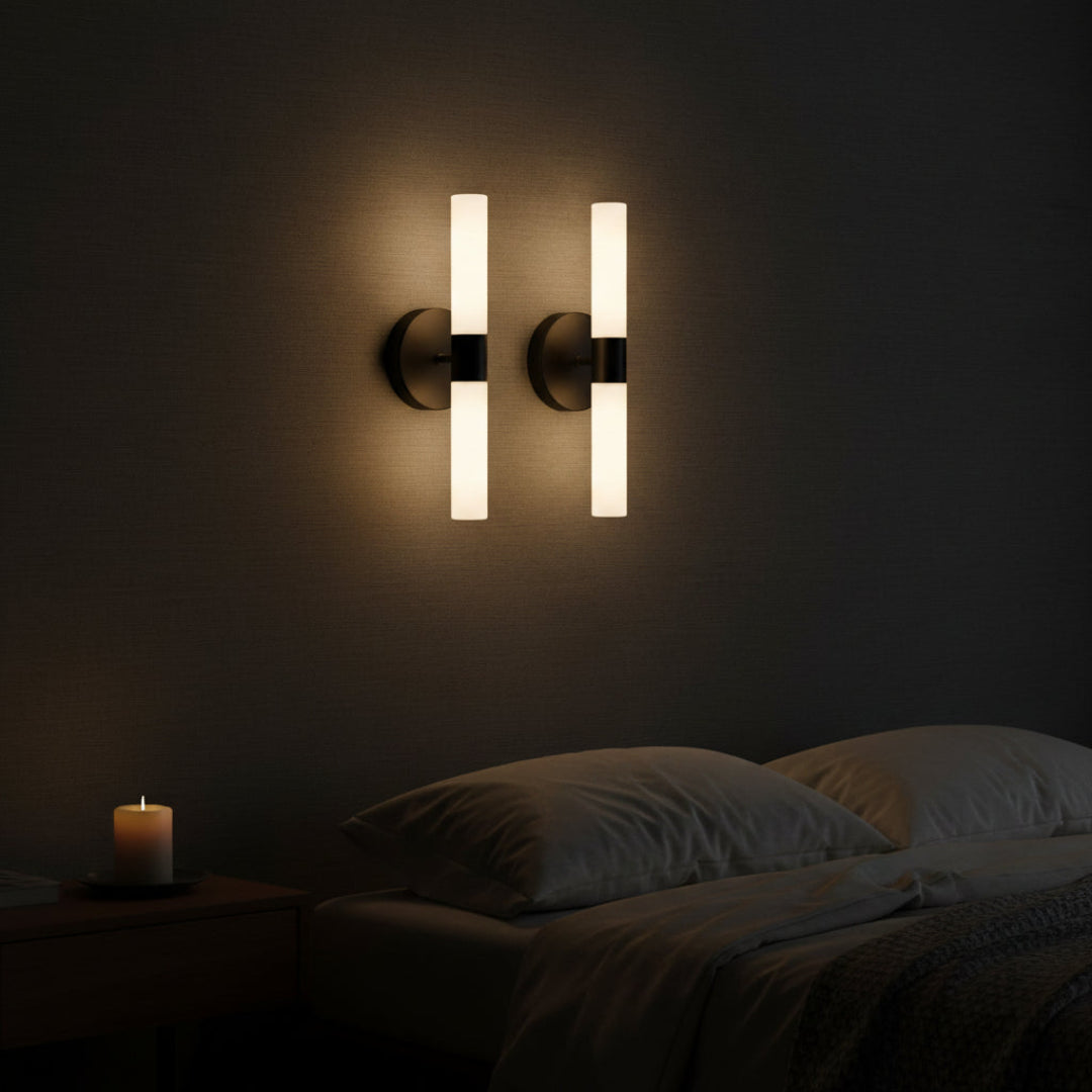 Modern White Glass LED Wall Lamp – Decorative Ambient Wall Light