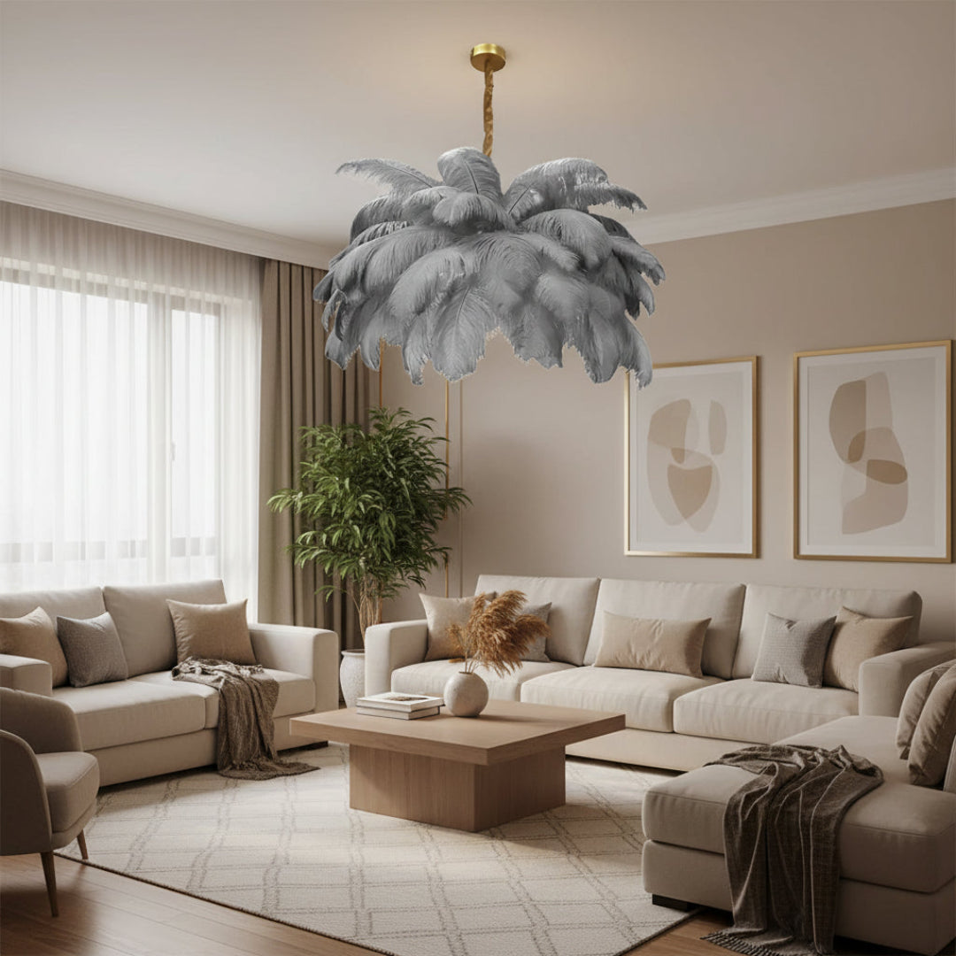 Feather Chandelier Ceiling Light – LED Pendant