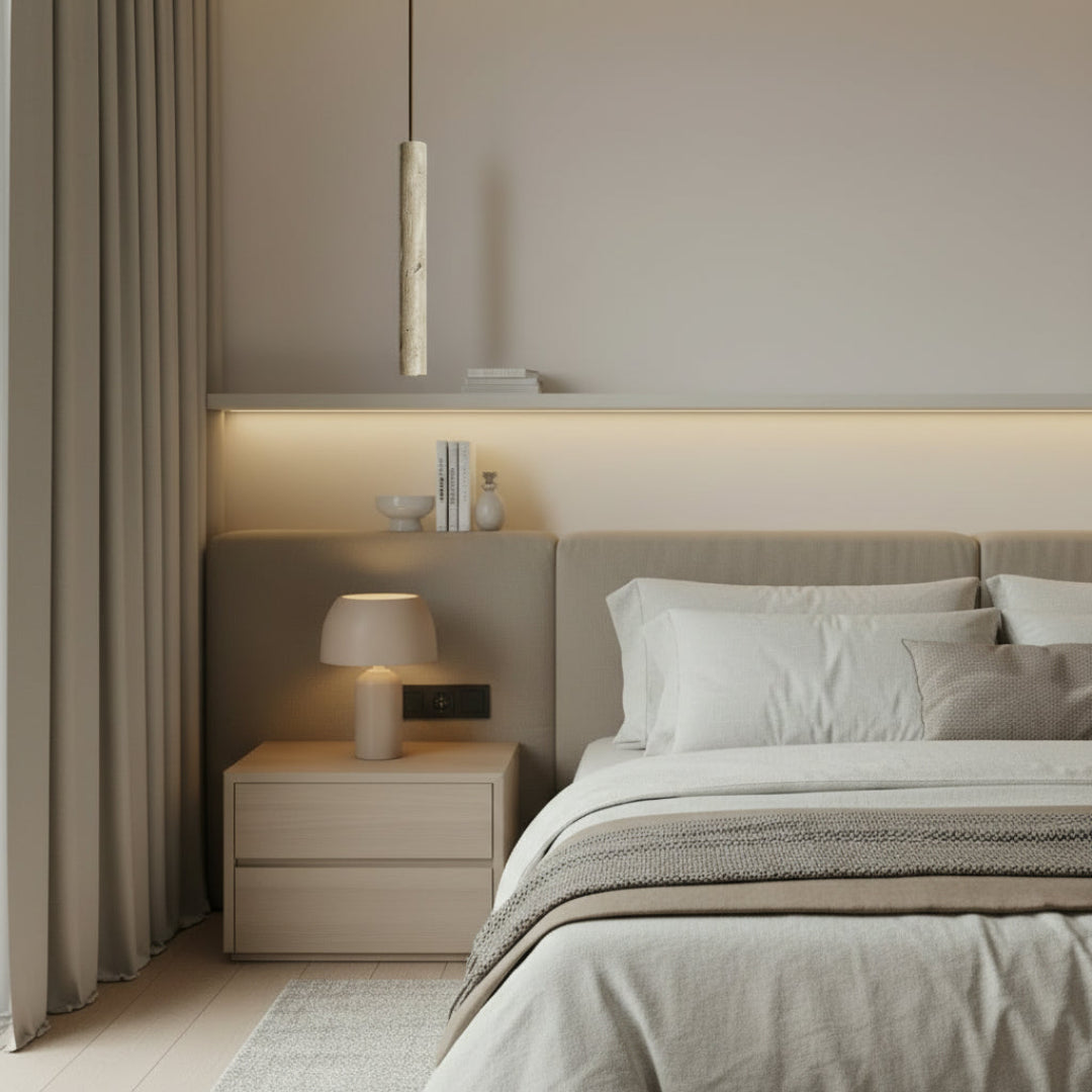 Stone LED Pendant Light – Slim Linear Design