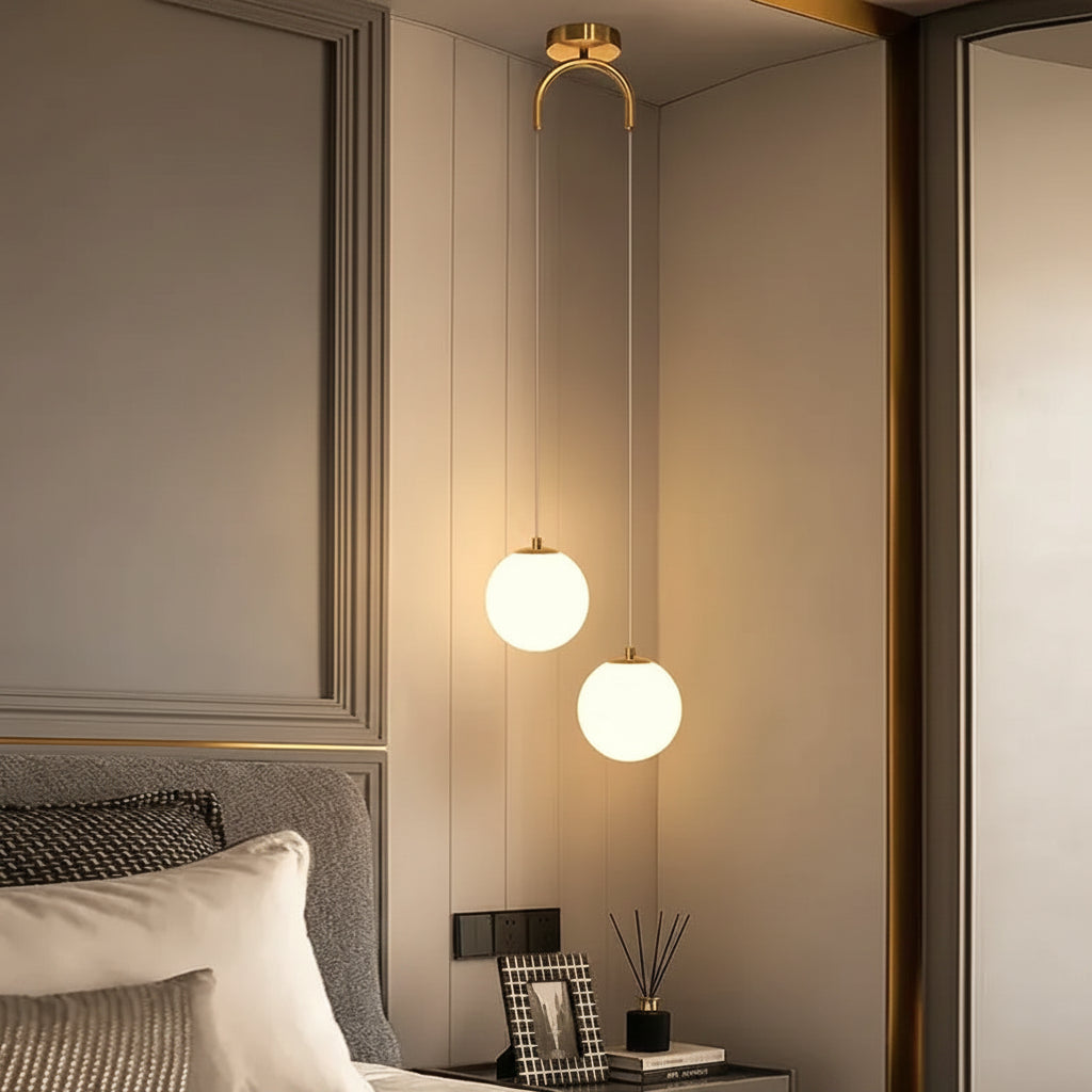 Glass LED Pendant Light – Modern Dining Room Hanging Lamp