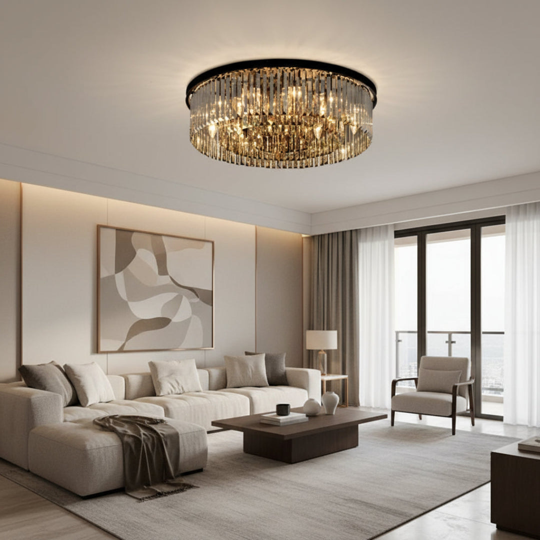 Nordic Crystal LED Chandelier – Modern Ceiling Light