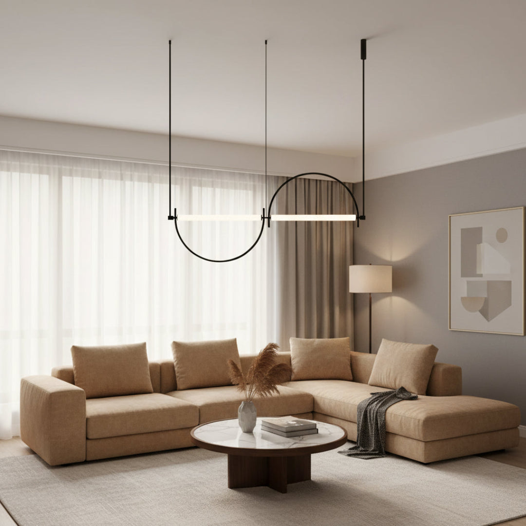 Linear LED Chandelier – Minimalist Pendant Light