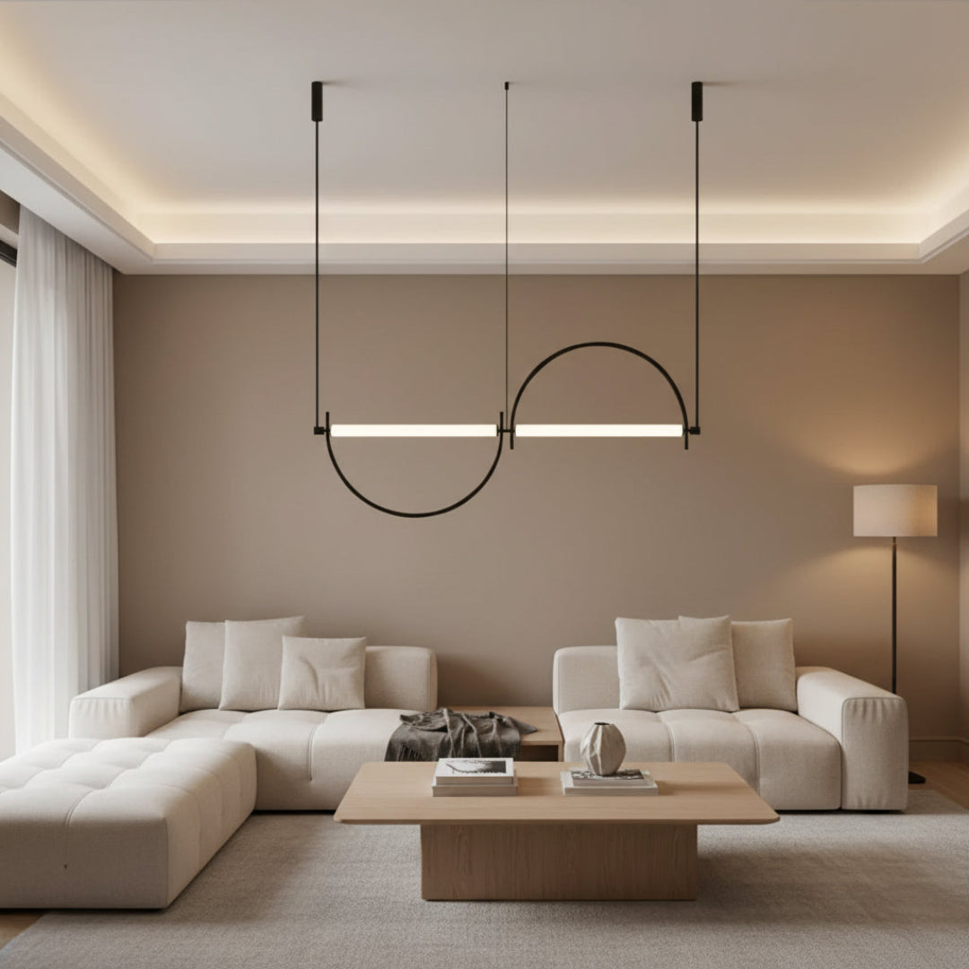 Linear LED Chandelier – Minimalist Pendant Light