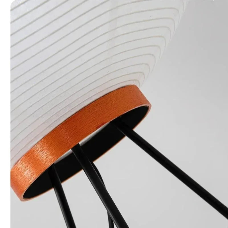 Japandi Rice Paper Floor Lamp – Minimalist Nordic Standing Lamp for Bedroom