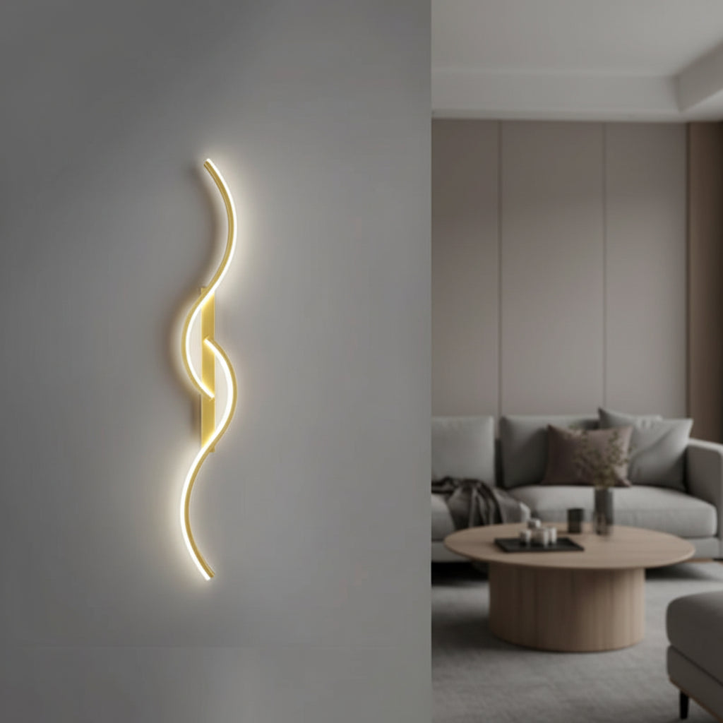 Modern LED Wall Lamp – Slim Strip Light with Remote Dimming for Bedroom & Living Room