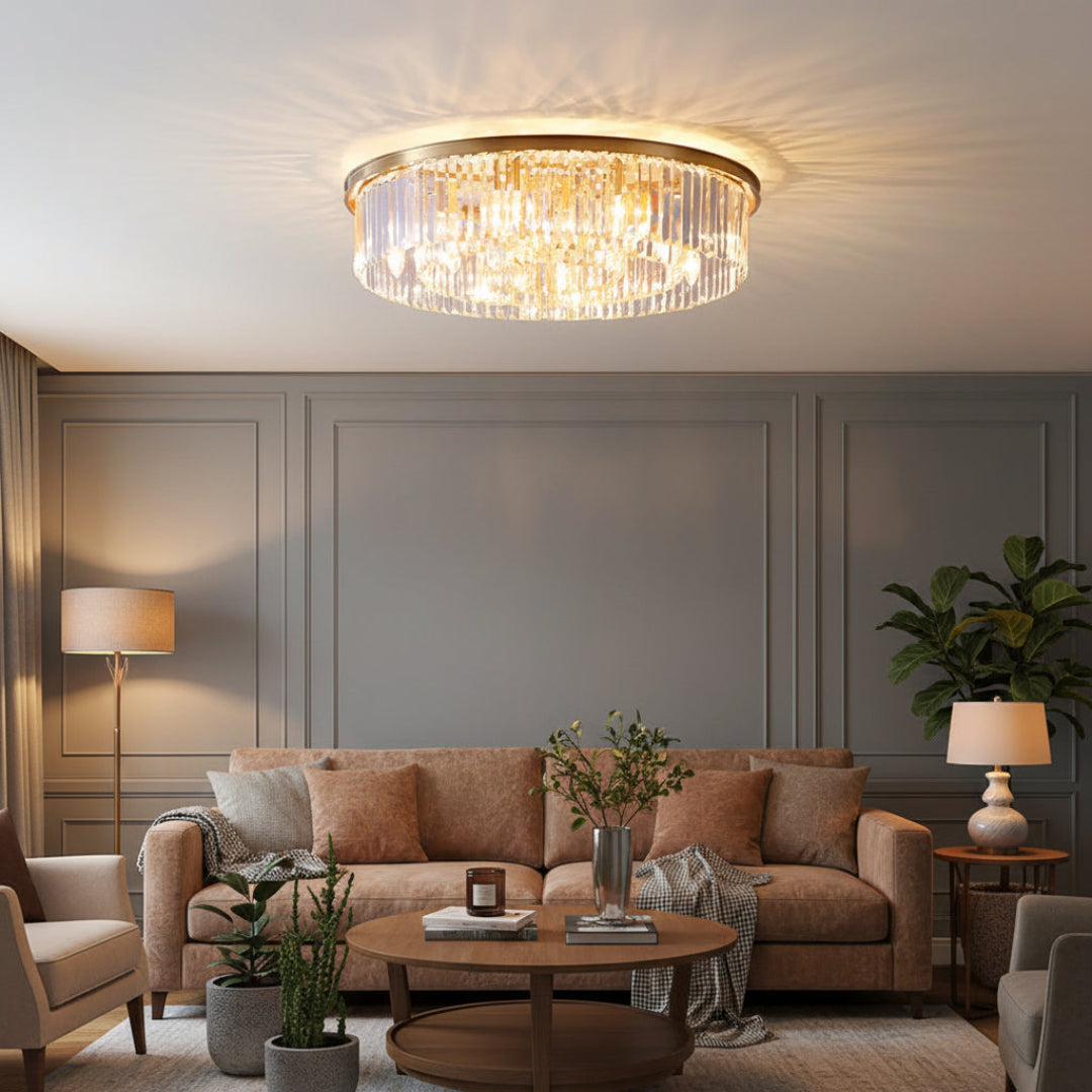 Nordic Crystal LED Chandelier – Modern Ceiling Light