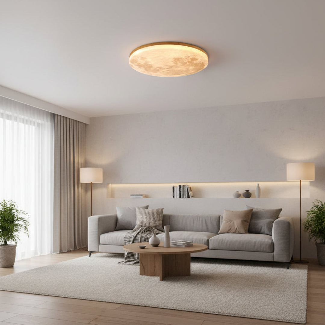 Moon LED Flush Mount Ceiling Light – Dimmable
