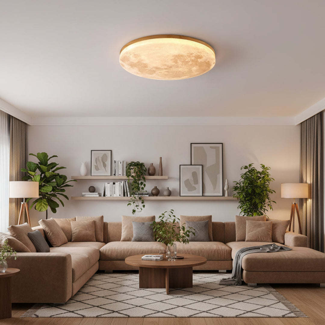 Moon LED Flush Mount Ceiling Light – Dimmable