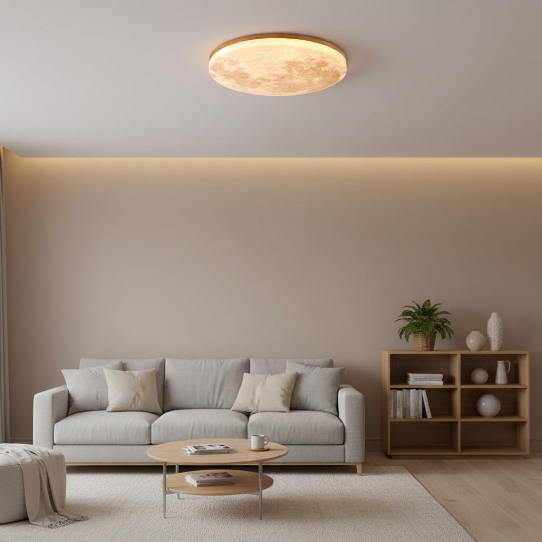Moon LED Flush Mount Ceiling Light – Dimmable