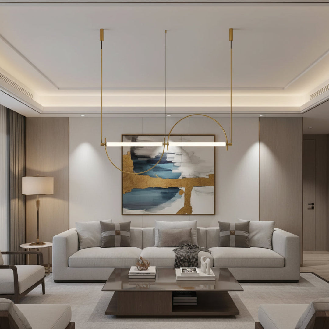 Linear LED Chandelier – Minimalist Pendant Light