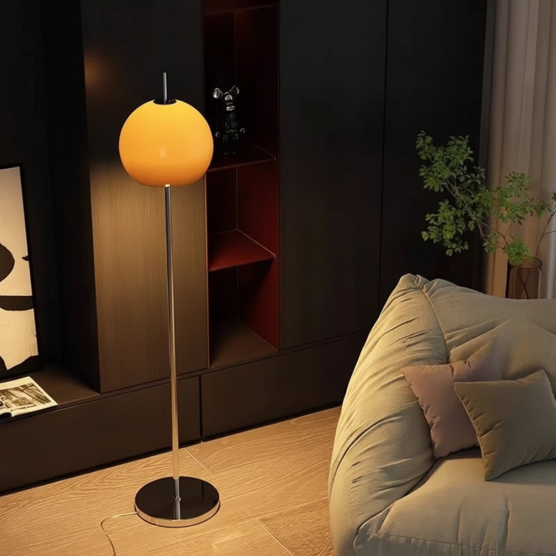French Cream Retro Lamp – Glass Vertical Ambient Desk Light for Living Room & Bedroom