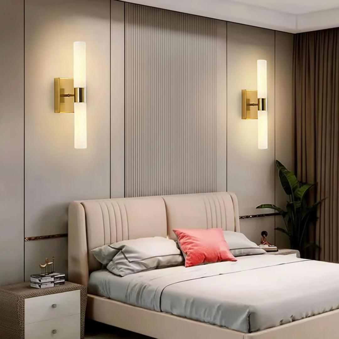 Modern White Glass LED Wall Lamp – Decorative Ambient Wall Light