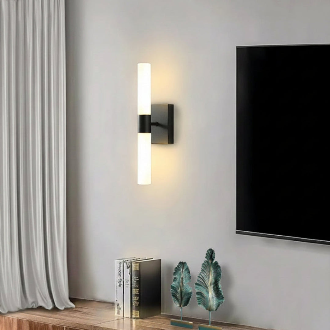 Modern White Glass LED Wall Lamp – Decorative Ambient Wall Light
