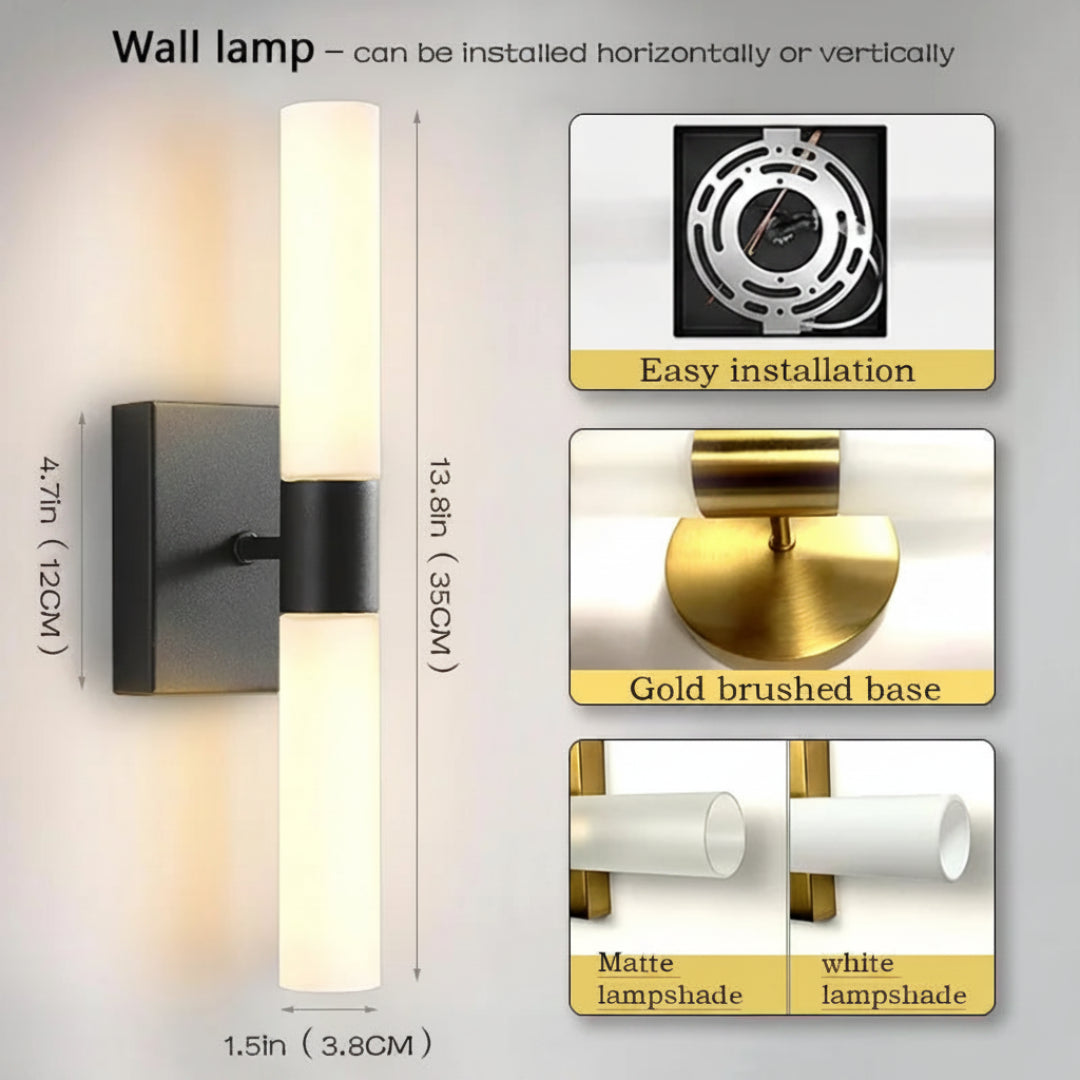 Modern White Glass LED Wall Lamp – Decorative Ambient Wall Light