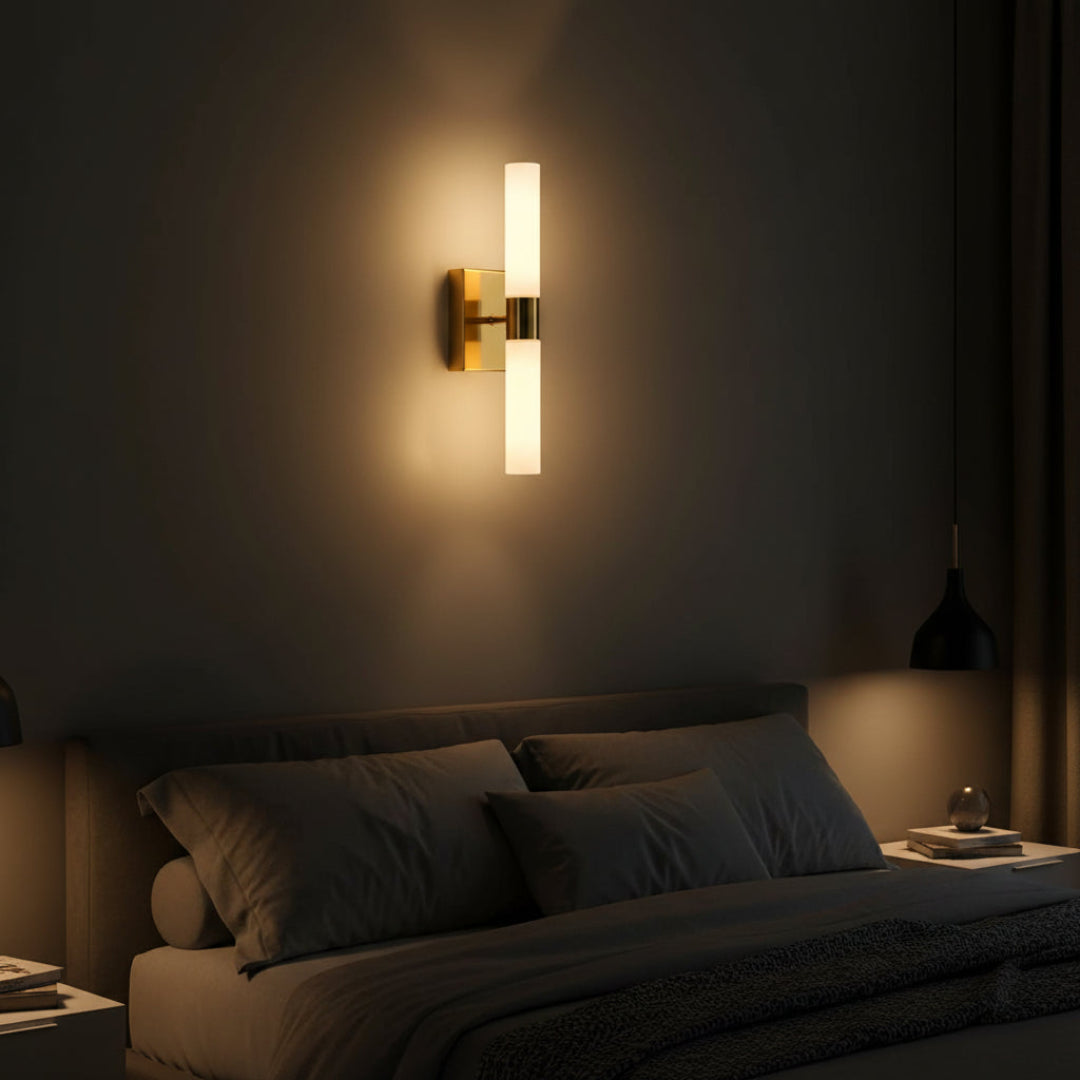 Modern White Glass LED Wall Lamp – Decorative Ambient Wall Light