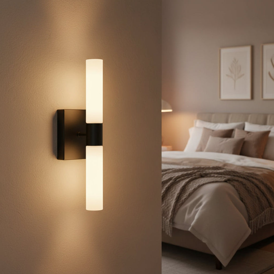 Modern White Glass LED Wall Lamp – Decorative Ambient Wall Light