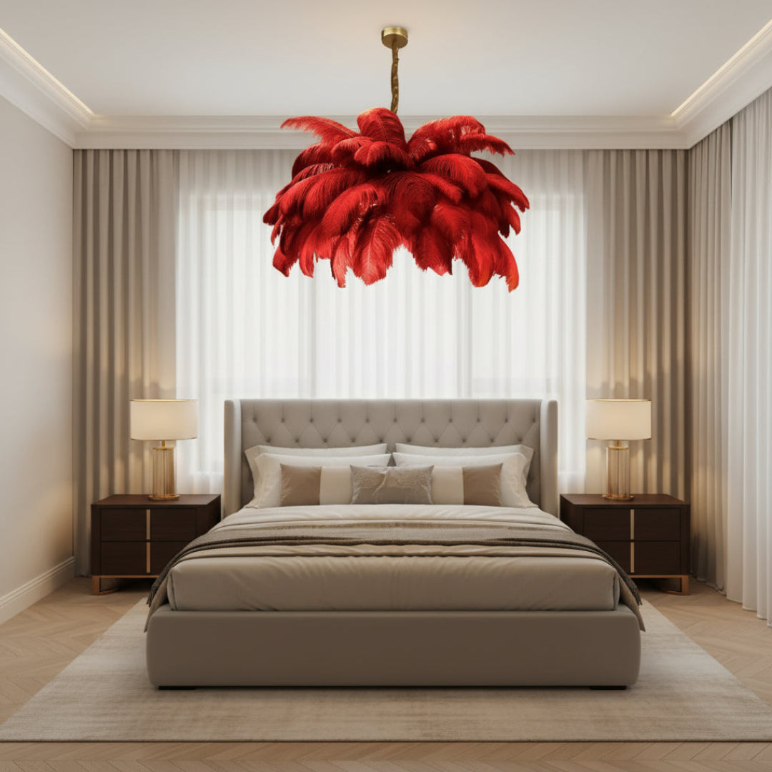Feather Chandelier Ceiling Light – LED Pendant