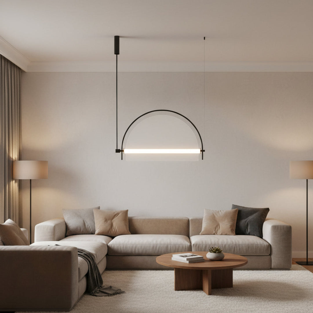 Linear LED Chandelier – Minimalist Pendant Light