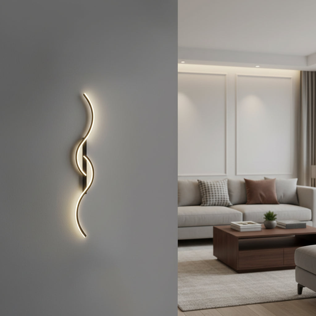 Modern LED Wall Lamp – Slim Strip Light with Remote Dimming for Bedroom & Living Room