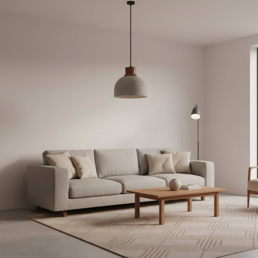 Natural Stone Pendant Light – Warm LED Glow
