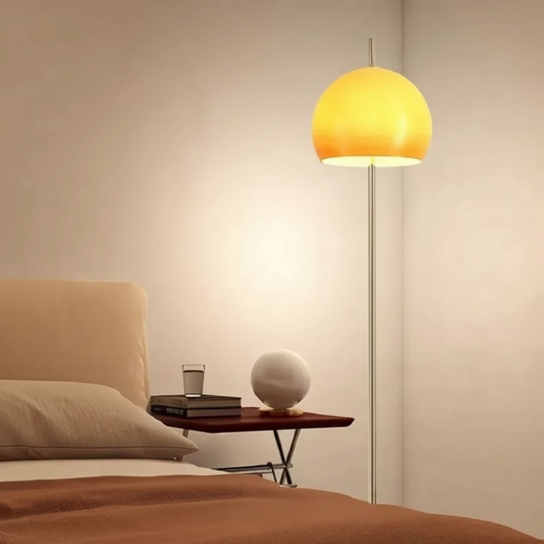 French Cream Retro Lamp – Glass Vertical Ambient Desk Light for Living Room & Bedroom
