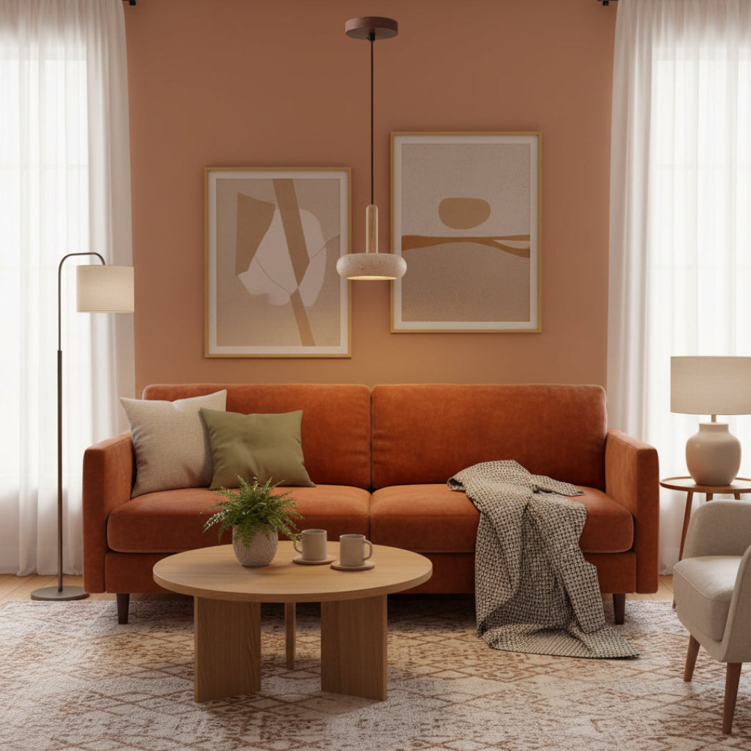 Natural Stone Pendant Light – Warm LED Glow